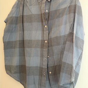 Everlane Blue and Gray Casual Button Down Shirt